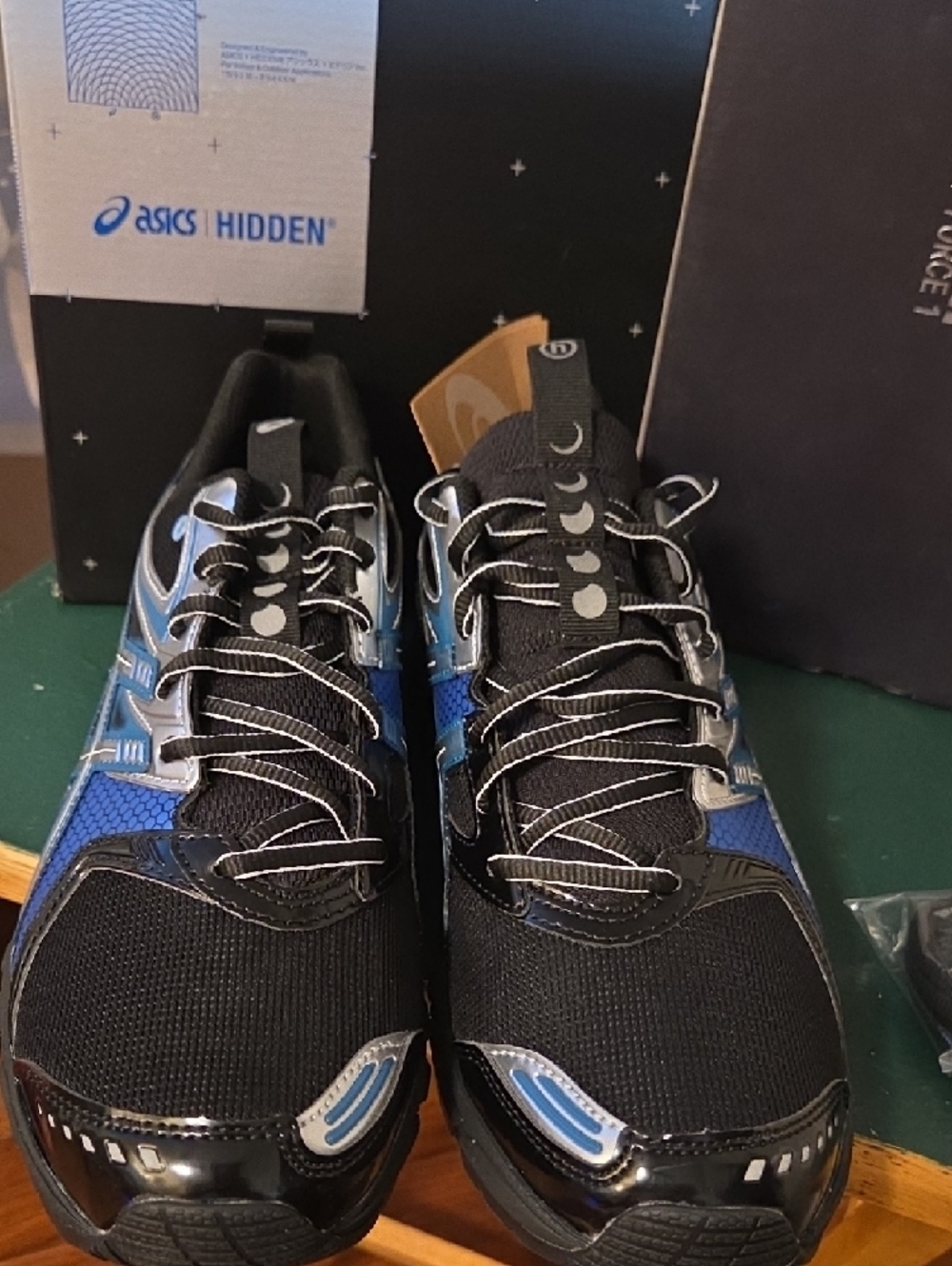 ASICS Black and Blue Men's Athletic Sneakers - Picture 3 of 13